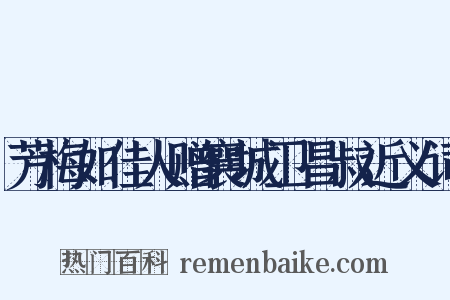 芳梅如佳人赠襄城卫昌叔近义词是什么意思的图片